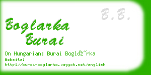 boglarka burai business card